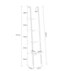 SoBuy FRG15-W Bibliothèque Étagère Murale Style échelle, Étagère échelle 4 Niveaux- Blanc 33 x 180 cm