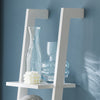 SoBuy FRG15-W Bibliothèque Étagère Murale Style échelle, Étagère échelle 4 Niveaux- Blanc 33 x 180 cm