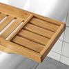 SoBuy FRG212-N Plateau de Baignoire en Bambou 80 cm – Pont de Baignoire en Bois – Extra Long & Vernis pour Grandes Baignoires, Support Verre de Vin & Emplacement Bougie