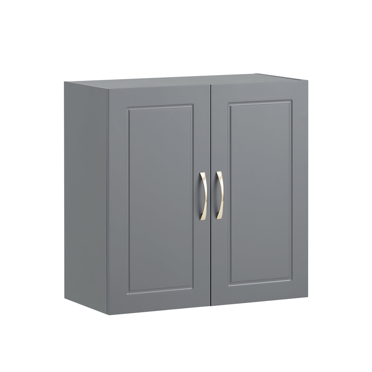 SoBuy FRG231-DG Meuble Haut Salle de Bain Suspendu Armoire Murale avec Étagère Réglable et Porte Rangement Mural Compact pour