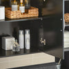 SoBuy FRG231-SCH Meuble Haut Salle de Bain Suspendu Armoire Murale avec Étagère Réglable et Porte Rangement Mural Compact pour Salle de Bain, WC ou Cuisine Noir L60xP30xH60 cm