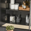 SoBuy FRG231-SCH Meuble Haut Salle de Bain Suspendu Armoire Murale avec Étagère Réglable et Porte Rangement Mural Compact pour Salle de Bain, WC ou Cuisine Noir L60xP30xH60 cm