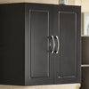 SoBuy FRG231-SCH Meuble Haut Salle de Bain Suspendu Armoire Murale avec Étagère Réglable et Porte Rangement Mural Compact pour Salle de Bain, WC ou Cuisine Noir L60xP30xH60 cm