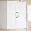 SoBuy FRG231-W Meuble Haut Salle de Bain Suspendu Armoire Murale avec Étagère Réglable et Porte Rangement Mural Compact pour Salle de Bain, WC ou Cuisine Blanche 60x30x60 cm