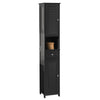 SoBuy FRG236-DG Meuble Colonne Salle de Bain Armoire Rangement Haute avec 2 Portes, 1 Tiroir et Niche Ouverte Meuble de Rangement pour Salle de Bain,WC, SDB, Toilette ou Cuisine 32x170x30cm
