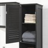 SoBuy FRG236-DG Meuble Colonne Salle de Bain Armoire Rangement Haute avec 2 Portes, 1 Tiroir et Niche Ouverte Meuble de Rangement pour Salle de Bain,WC, SDB, Toilette ou Cuisine 32x170x30cm