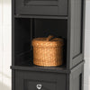 SoBuy FRG236-DG Meuble Colonne Salle de Bain Armoire Rangement Haute avec 2 Portes, 1 Tiroir et Niche Ouverte Meuble de Rangement pour Salle de Bain,WC, SDB, Toilette ou Cuisine 32x170x30cm