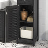 SoBuy FRG236-DG Meuble Colonne Salle de Bain Armoire Rangement Haute avec 2 Portes, 1 Tiroir et Niche Ouverte Meuble de Rangement pour Salle de Bain,WC, SDB, Toilette ou Cuisine 32x170x30cm
