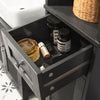 SoBuy FRG236-DG Meuble Colonne Salle de Bain Armoire Rangement Haute avec 2 Portes, 1 Tiroir et Niche Ouverte Meuble de Rangement pour Salle de Bain,WC, SDB, Toilette ou Cuisine 32x170x30cm