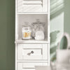 SoBuy FRG236-W Meuble Colonne Salle de Bain Armoire Rangement Haute avec 2 Portes, 1 Tiroir et Niche Ouverte Meuble de Rangement pour Salle de Bain,WC, SDB, Toilette ou Cuisine 32x170x30cm