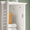 SoBuy FRG236-W Meuble Colonne Salle de Bain Armoire Rangement Haute avec 2 Portes, 1 Tiroir et Niche Ouverte Meuble de Rangement pour Salle de Bain,WC, SDB, Toilette ou Cuisine 32x170x30cm