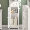 SoBuy FRG236-W Meuble Colonne Salle de Bain Armoire Rangement Haute avec 2 Portes, 1 Tiroir et Niche Ouverte Meuble de Rangement pour Salle de Bain,WC, SDB, Toilette ou Cuisine 32x170x30cm