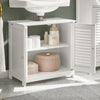 SoBuy FRG237-W Meuble Sous-Lavabo Meuble de Salle de Bain Vasque, 2 portes et 2 étages