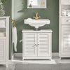 SoBuy FRG237-W Meuble Sous-Lavabo Meuble de Salle de Bain Vasque, 2 portes et 2 étages