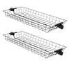 SoBuy FRG34-P02 Set de 2 Paniers de Rangement Métal pour Système de Penderie Télescopique – Paniers pour Porte-vêtements et Portemanteau