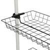 SoBuy FRG34-P02 Set de 2 Paniers de Rangement Métal pour Système de Penderie Télescopique – Paniers pour Porte-vêtements et Portemanteau