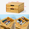 SoBuy FRG82-N Boîte à Thé en Bois avec Compartiments Boîte de Rangement Thé, Café, Capsules, Tiroir Coulissant Boîte à Thé Style Naturel 31x18x30cm