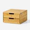 SoBuy FRG82-N Boîte à Thé en Bois avec Compartiments Boîte de Rangement Thé, Café, Capsules, Tiroir Coulissant Boîte à Thé Style Naturel 31x18x30cm
