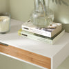 SoBuy FRG93-WN Étagère Murale avec Tiroir - Étagère Flottante Moderne pour Entrée, Salon, Cuisine & Chambre - Blanc & Nature 60x24x8cm