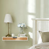 SoBuy FRG93-WN Étagère Murale avec Tiroir - Étagère Flottante Moderne pour Entrée, Salon, Cuisine & Chambre - Blanc & Nature 60x24x8cm