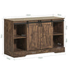 SoBuy FSB60-N Commode Meuble de Rangement Buffet Placard - Porte de Grange Coulissante + Étagères Réglables + Grande Capacité - pour Salon Couloir Cuisine Bureau Chambre - 120x40x70cm