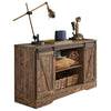 SoBuy FSB60-N Commode Meuble de Rangement Buffet Placard - Porte de Grange Coulissante + Étagères Réglables + Grande Capacité - pour Salon Couloir Cuisine Bureau Chambre - 120x40x70cm