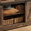 SoBuy FSB60-N Commode Meuble de Rangement Buffet Placard - Porte de Grange Coulissante + Étagères Réglables + Grande Capacité - pour Salon Couloir Cuisine Bureau Chambre - 120x40x70cm