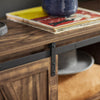 SoBuy FSB60-N Commode Meuble de Rangement Buffet Placard - Porte de Grange Coulissante + Étagères Réglables + Grande Capacité - pour Salon Couloir Cuisine Bureau Chambre - 120x40x70cm