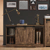 SoBuy FSB60-N Commode Meuble de Rangement Buffet Placard - Porte de Grange Coulissante + Étagères Réglables + Grande Capacité - pour Salon Couloir Cuisine Bureau Chambre - 120x40x70cm