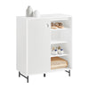 SoBuy FSB62-W Meuble d’Entrée avec Rangement Chaussures Intégré – 2 Portes Coulissantes – Entrée Organisée – 70x37x87 cm Blanc