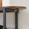 SoBuy FSB67-WS Table Console Bout de Canapé Table d'Appoint Réglable en Hauteur Table d’Entrée Buffet avec 2 Compartiments Étagères – 110 x 25 x 86 cm, Couleur Noyer et Noir, Style Industriel
