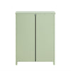 SoBuy FSB72-GR Meuble d’Entrée Rotin Vert – 4 Tiroirs, Style Bohème Naturel