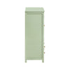 SoBuy FSB72-GR Meuble d’Entrée Rotin Vert – 4 Tiroirs, Style Bohème Naturel