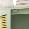 SoBuy FSB72-GR Meuble d’Entrée Rotin Vert – 4 Tiroirs, Style Bohème Naturel