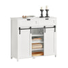 SoBuy FSB74-W Meuble d’Entrée avec Rangement Chaussures Intégré – 2 Portes Coulissantes et 2 Tiroirs – Entrée Organisée – 104x35x93 cm Blanc