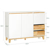 SoBuy FSB75-WN Buffet, Placard, Armoire Multi-Rangement sur Pieds avec 3 Portes et 2 Tiroirs