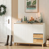 SoBuy FSB75-WN Buffet, Placard, Armoire Multi-Rangement sur Pieds avec 3 Portes et 2 Tiroirs