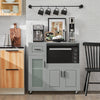 SoBuy FSB78-HG Desserte à roulettes, Îlot Central avec Roues, Meuble de Rangement pour Cuisine, Support Micro-Ondes, Desserte Mobile pour Salle à Manger et Bureau à Domicile 88,5 x 40 x 89 cm Gris