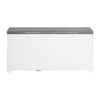 SoBuy FSR119-W Banc à Chaussures avec Coussin Rembourré, 1 Abattant et 2 Compartiments Ouverts pour Entrée – 90x24x46 cm, Blanc
