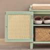 SoBuy FSR129-GR Banc à Chaussures 100cm – Coussin, 3 Tiroirs, 2 Portes Grille Ventilées, 150kg – Vert
