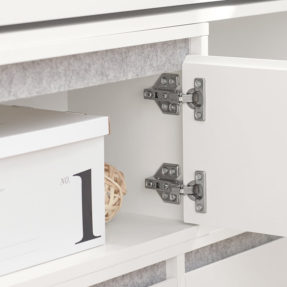 SoBuy FSR134-W Banc à Chaussures Modulable avec Armoire sur Pieds, Meuble d'Entrée – 124x24x126 cm, Blanc