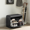 SoBuy FSR16-SCH Banc Armoire à Chaussures 1 abattant avec Coussin Meuble d’entrée Coffre Rangement pour Chaussures, N