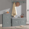 SoBuy FSR78-HG Armoire à Chaussures 2 Abattants, Rangement 8 Paires pour Entrée Couloir – 54x24x83 cm, Gris