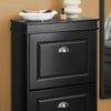 SoBuy FSR78-SCH Armoire à Chaussures 2 Abattants, Rangement 8 Paires pour Entrée Couloir – 54x24x83 cm, Noir