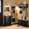 SoBuy FSR78-SCH Armoire à Chaussures 2 Abattants, Rangement 8 Paires pour Entrée Couloir – 54x24x83 cm, Noir