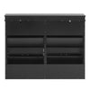SoBuy FSR79-SCH Armoire à Chaussures 4 Abattants, Rangement 16 Paires pour Entrée Couloir – 105x24x83 cm, Noir