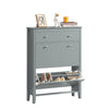 SoBuy FSR89-HG Meuble à Chaussures Gain de Place – Entrée Étroite – 80x25x108 cm Gris