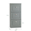 SoBuy FSR94-HG Armoire à Chaussures 3 Abattants, Rangement 12 Paires, Certifié FSC®, Slim 24cm – 53x24x117 cm, Gris