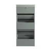 SoBuy FSR94-HG Armoire à Chaussures 3 Abattants, Rangement 12 Paires, Certifié FSC®, Slim 24cm – 53x24x117 cm, Gris