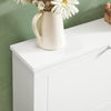 SoBuy FSR99-W Armoire à Chaussures 2 Abattants Ultra-Slim 18cm, Rangement 8-10 Paires pour Couloir – 76x18x78 cm, Blanc